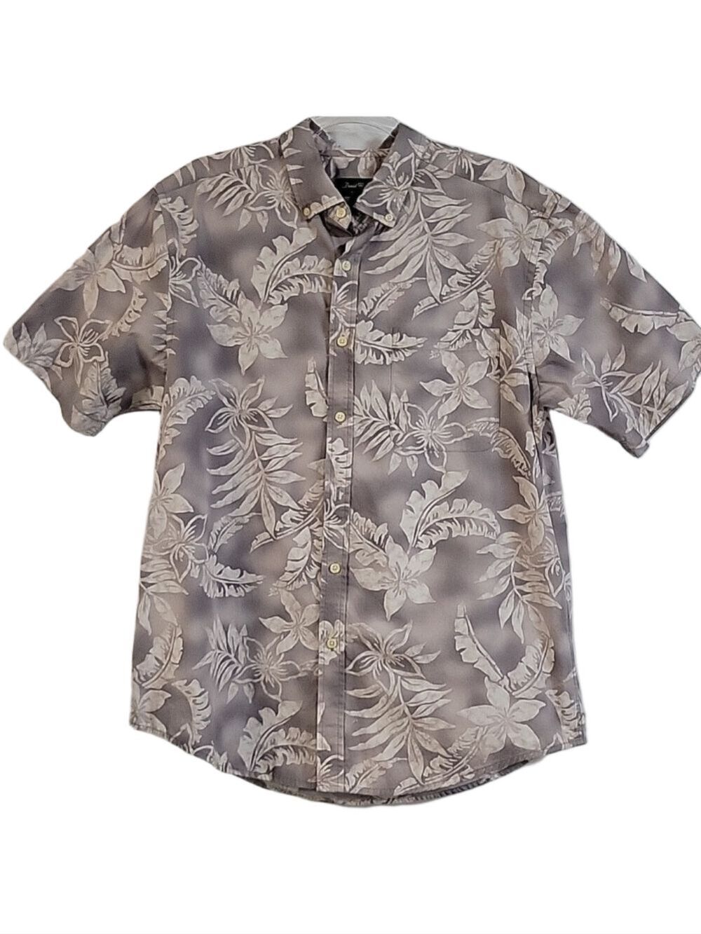 David Taylor Collection Men's Hawaiian Themed Short-Sleeved Button-Down, Sz Lg